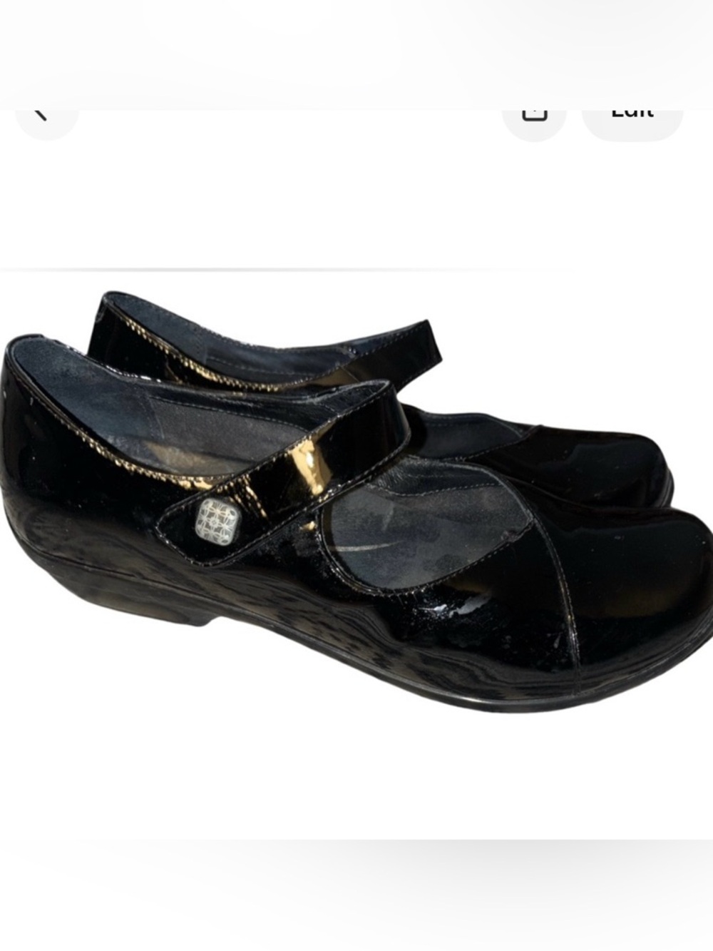 DANSKO Mary Jane Flats Opal Black Patent Leather Size 40/9.5-10